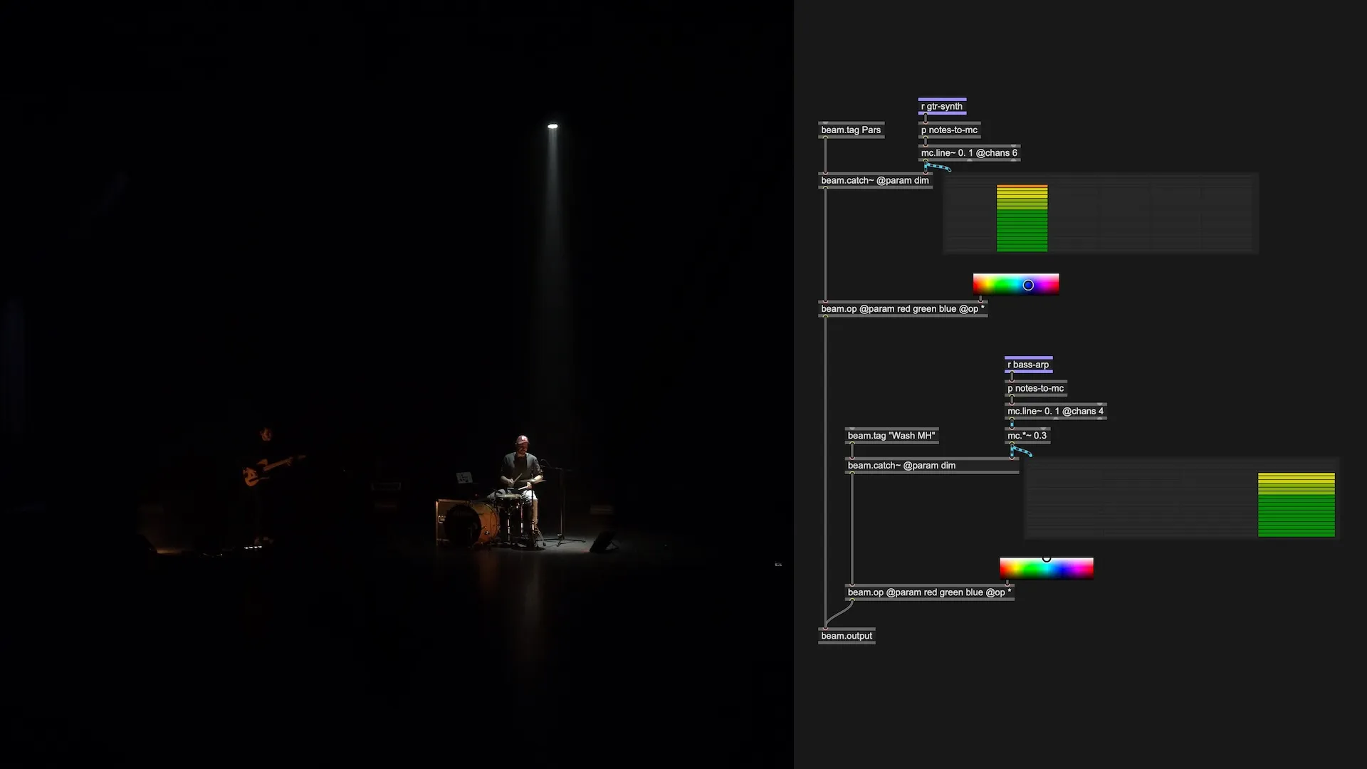Control lights with audio signal